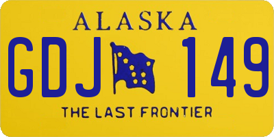 AK license plate GDJ149
