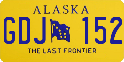 AK license plate GDJ152
