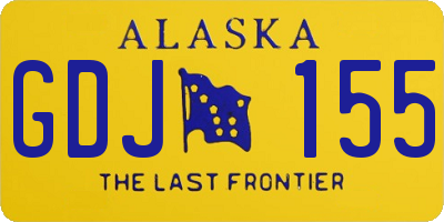 AK license plate GDJ155