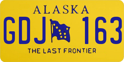 AK license plate GDJ163