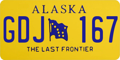 AK license plate GDJ167