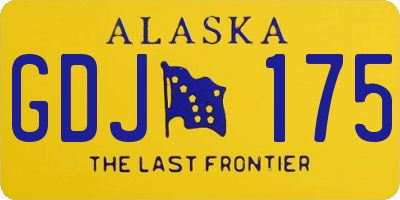 AK license plate GDJ175