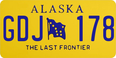 AK license plate GDJ178