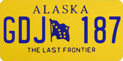 AK license plate GDJ187