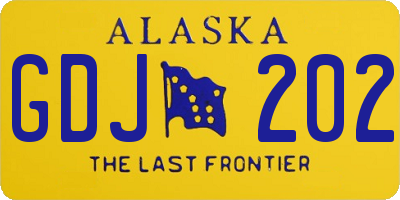 AK license plate GDJ202