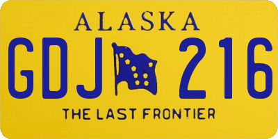 AK license plate GDJ216