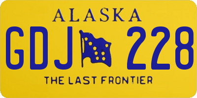 AK license plate GDJ228