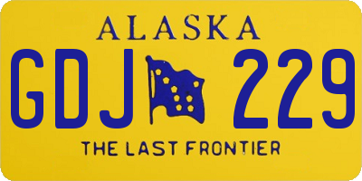 AK license plate GDJ229
