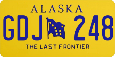 AK license plate GDJ248