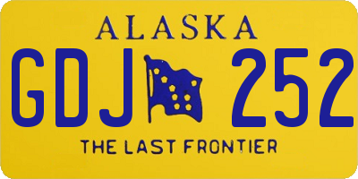 AK license plate GDJ252