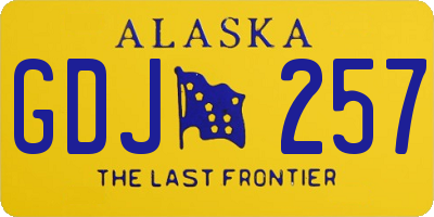 AK license plate GDJ257