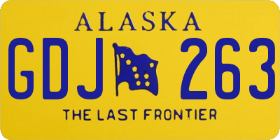 AK license plate GDJ263