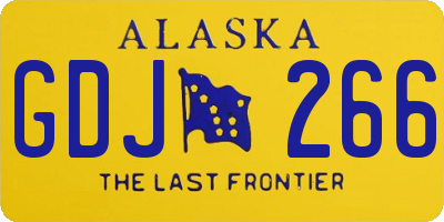 AK license plate GDJ266