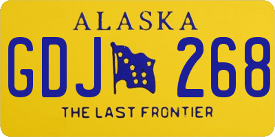 AK license plate GDJ268