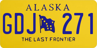 AK license plate GDJ271