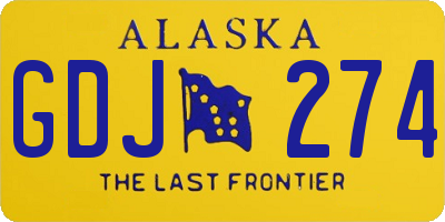 AK license plate GDJ274