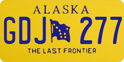 AK license plate GDJ277