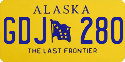 AK license plate GDJ280