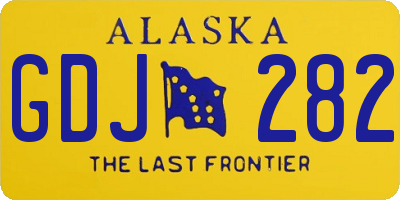 AK license plate GDJ282