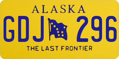 AK license plate GDJ296