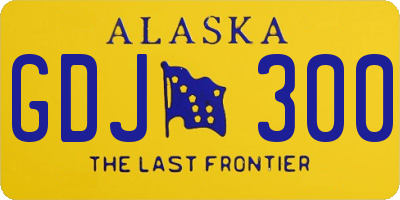 AK license plate GDJ300