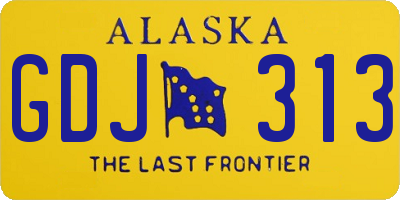 AK license plate GDJ313