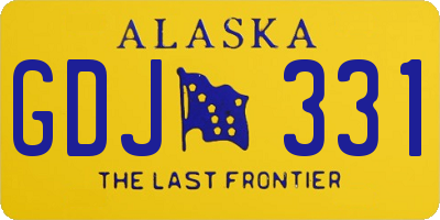 AK license plate GDJ331
