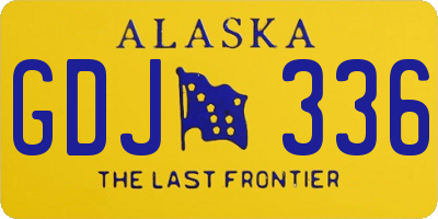 AK license plate GDJ336