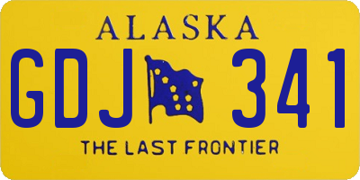 AK license plate GDJ341