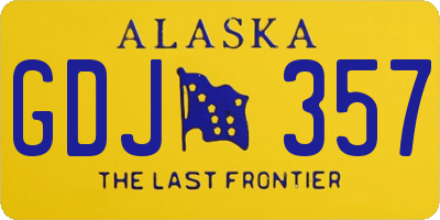 AK license plate GDJ357