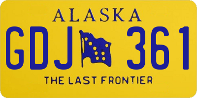 AK license plate GDJ361