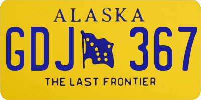 AK license plate GDJ367