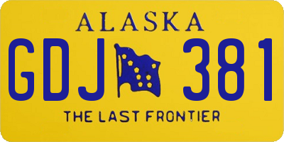 AK license plate GDJ381