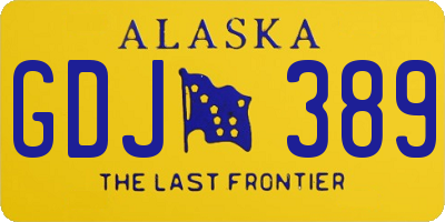 AK license plate GDJ389
