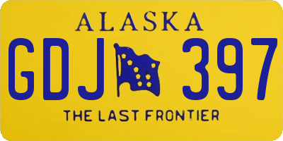 AK license plate GDJ397