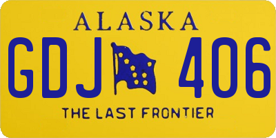 AK license plate GDJ406