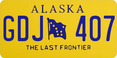 AK license plate GDJ407
