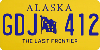 AK license plate GDJ412