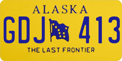 AK license plate GDJ413
