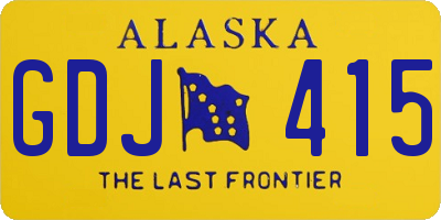 AK license plate GDJ415