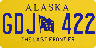 AK license plate GDJ422