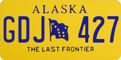 AK license plate GDJ427