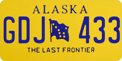 AK license plate GDJ433
