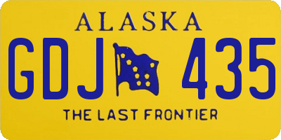 AK license plate GDJ435