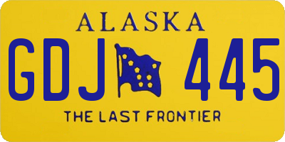 AK license plate GDJ445