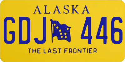 AK license plate GDJ446