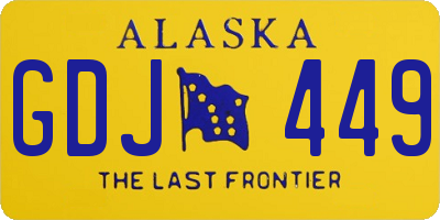 AK license plate GDJ449