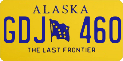 AK license plate GDJ460