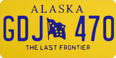 AK license plate GDJ470