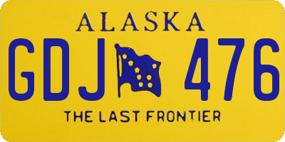 AK license plate GDJ476